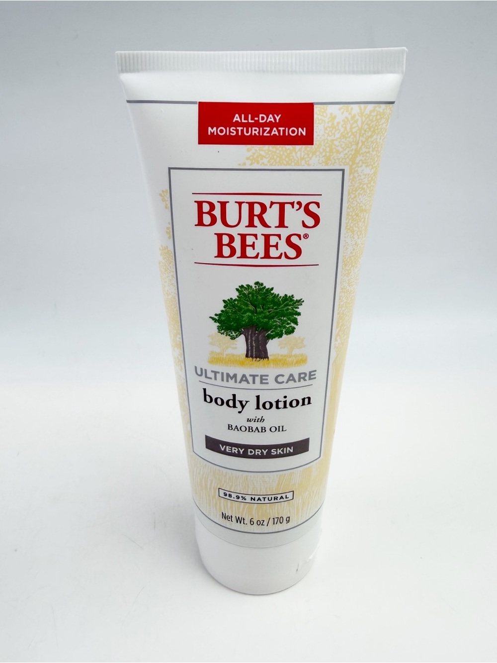 Burt’s Bees Ultimate Care Body Lotion Baobab Oil Very Dry Skin 6 oz New